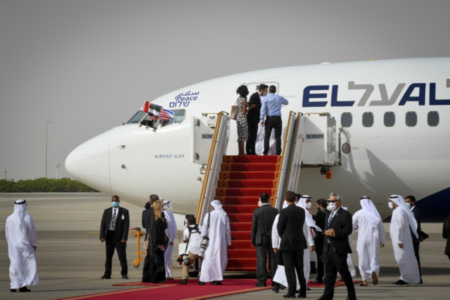 A U.S.-Israeli delegation arrives at Abu Dhabi International Airport on Aug. 31, 2020. (Photo: Matty Stern/U.S. Embassy Jerusalem) US-Israeli delegation arrive to Abu Dhabi
