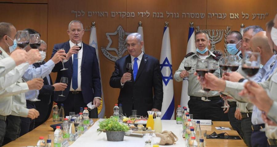 Prime Minister Benjamin Netanyahu held toasts today with the Mossad, the Israeli Security Agency and the IDF on the occasion of the State Israel's 73rd Independence Day, April 2021. (Photo: PM Twitter feed)