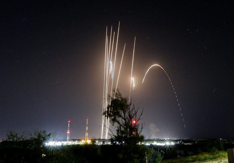 Rockets are seen being fired into Israel from Gaza on May 12, 2021. (Photo: Edi Israel/Flash90)