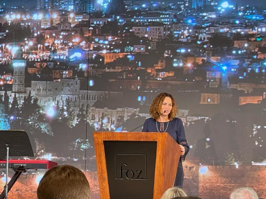 Sharon Regev, director of the Department for World Religions at the Foreign Ministry, at the Jerusalem Prayer Breakfast, June 10, 2021. (Photo: All Israel News)