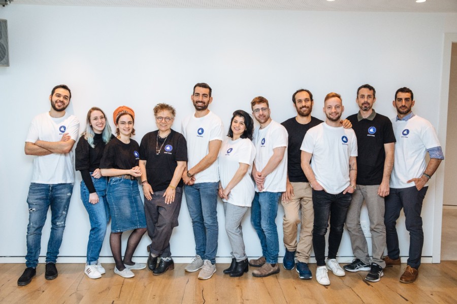 The team of the Sign Now application, CEO Tomer Levy in the center. (Photo: courtesy)