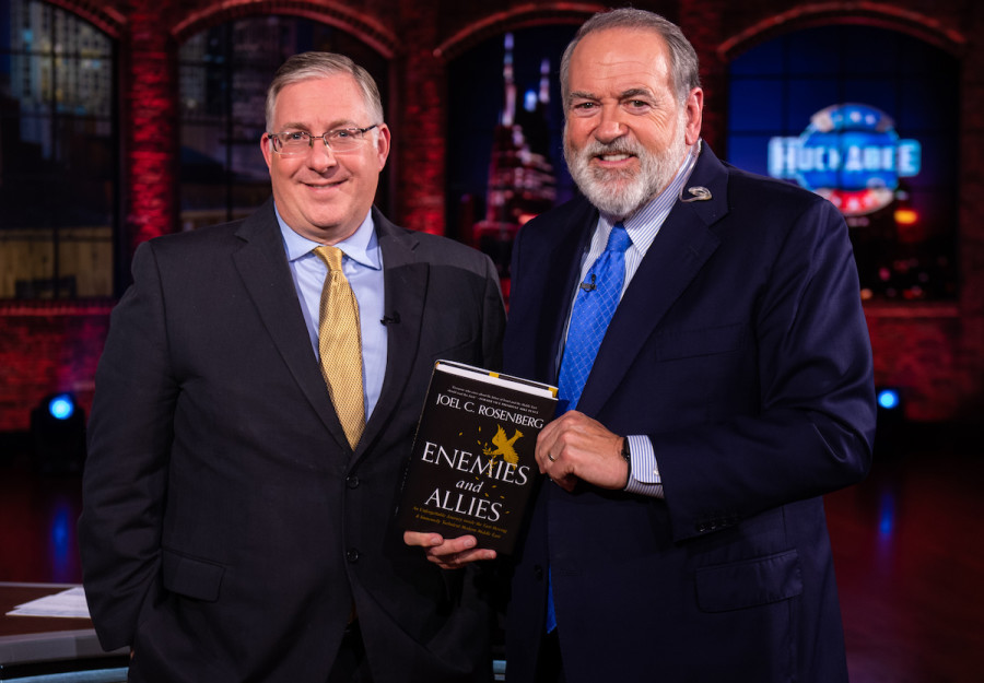 Joel C. Rosenberg and Mike Huckabee (Photo courtesy)