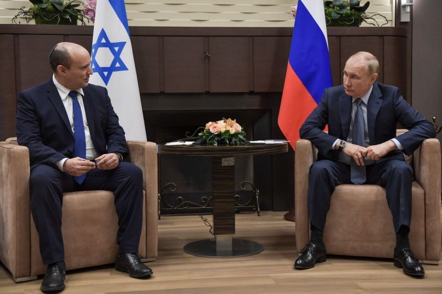 Israeli PM Bennett meeting with Russian President Putin in October 2021. (Photo: Koby Gideon, GPO)