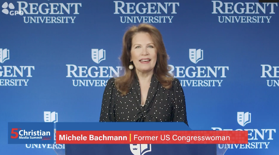 Former U.S. Congresswoman Michele Bachmann addresses Christian Media Summit, Nov. 11, 2021. (Photo: screenshot)