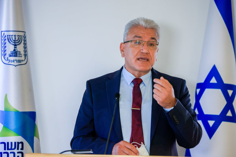 Coronavirus Czar Prof. Salman Zarka attends a press conference in Jerusalem, August 29, 2021. (Photo: Olivier Fitoussi/Flash90)