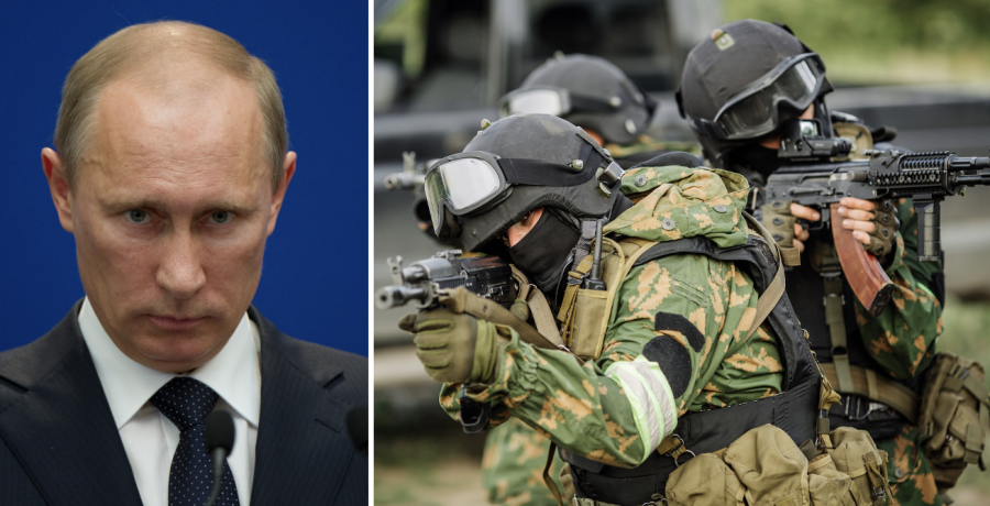 Russian President Vladimir Putin, Russian soldiers (Photos: Shutterstock)