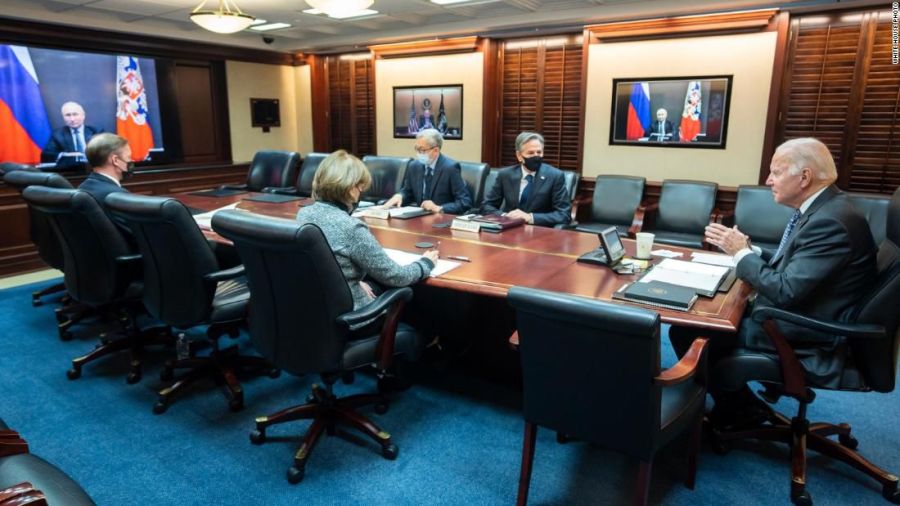 Video call between U.S. President Joe Biden and Russian President Vladimir Putin (Photo: The White House)