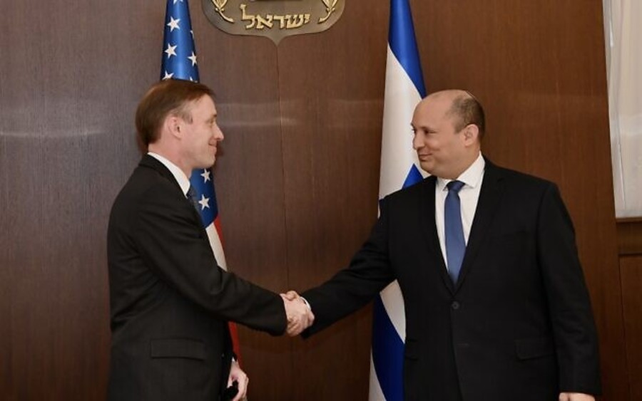 U.S. National Security Advisor Jake Sullivan meets Israeli Prime Minister Naftali Bennett, Dec. 22, 2021 (Photo: David Azagury/US Embassy Jerusalem)