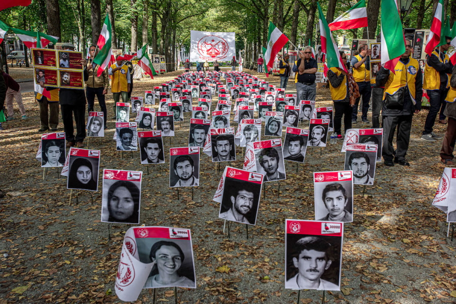 Remembrance of some 30,000 plus Iranian political activists murdered in Iran in 1988. (Photo: Charles M Vella/SOPA Images/Sipa USA)