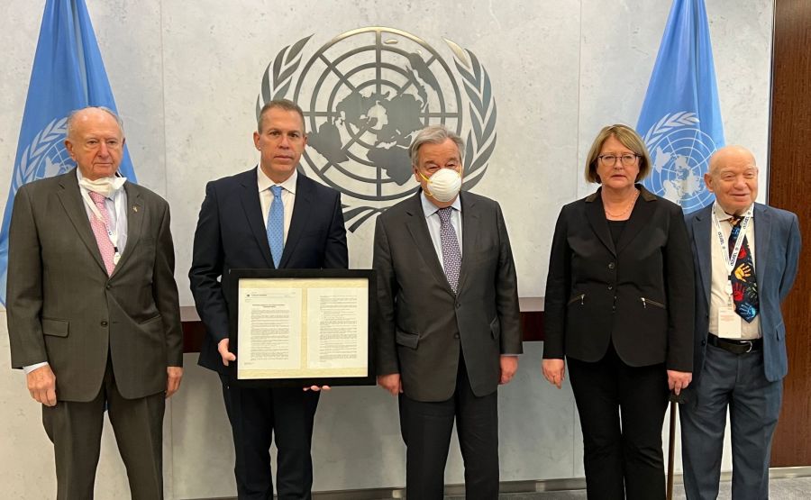 United Nations Israel Ambassador Gilad Erdan, second from left. (Photo: Israel's Mission to the United Nations)
