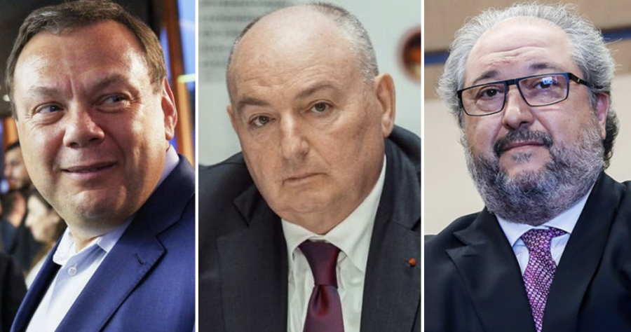 Left to right: Mikhail Fridman (Facebook), Moshe Kantor (Twitter), Boris Mints (Wikimedia Commons)