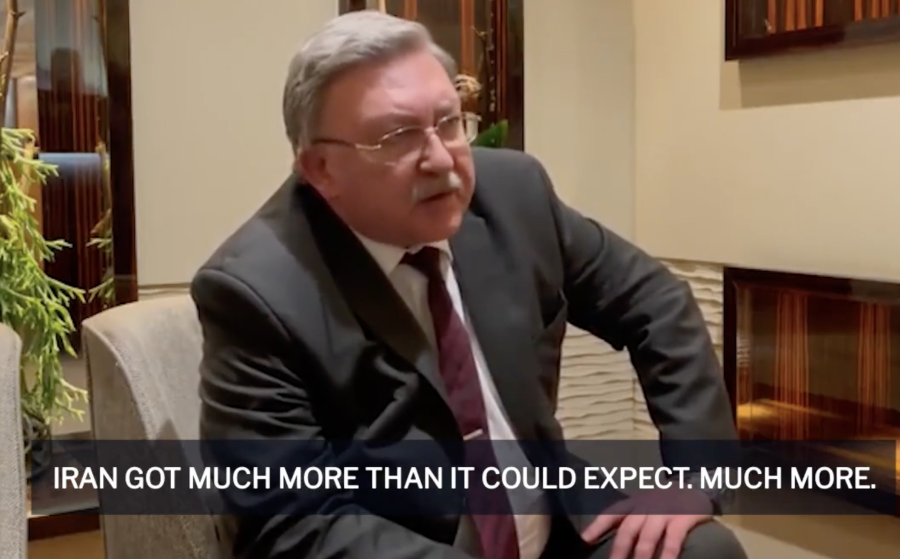 Interview with Mikhail Ulyanov, lead Russian negotiator for the Iran nuclear talks (Photo: Screenshot)