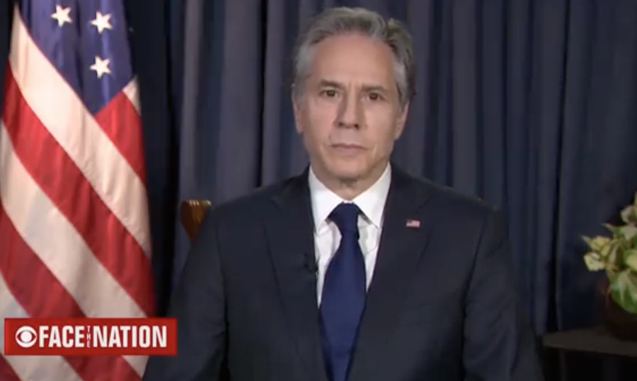 U.S. Secretary of State Antony Blinken on CBS’s “Face the Nation” (Photo: Screenshot)