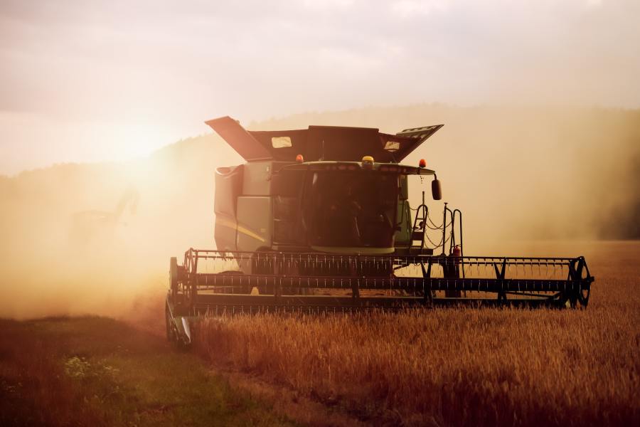 Illustrative image - harvesting grain