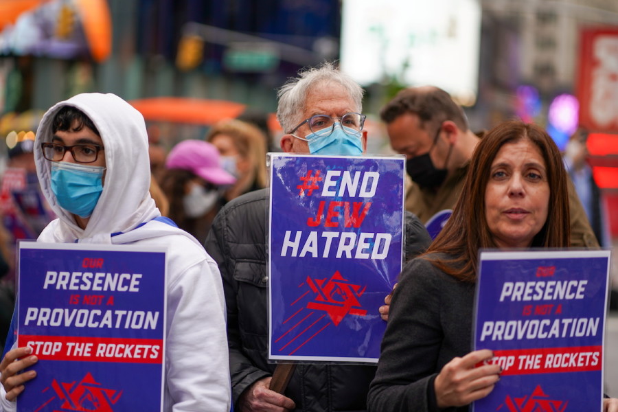 Pro-Israel rally at Times Square in New York City, U.S., May 12, 2021. (Photo: Reuters/David Delgado)