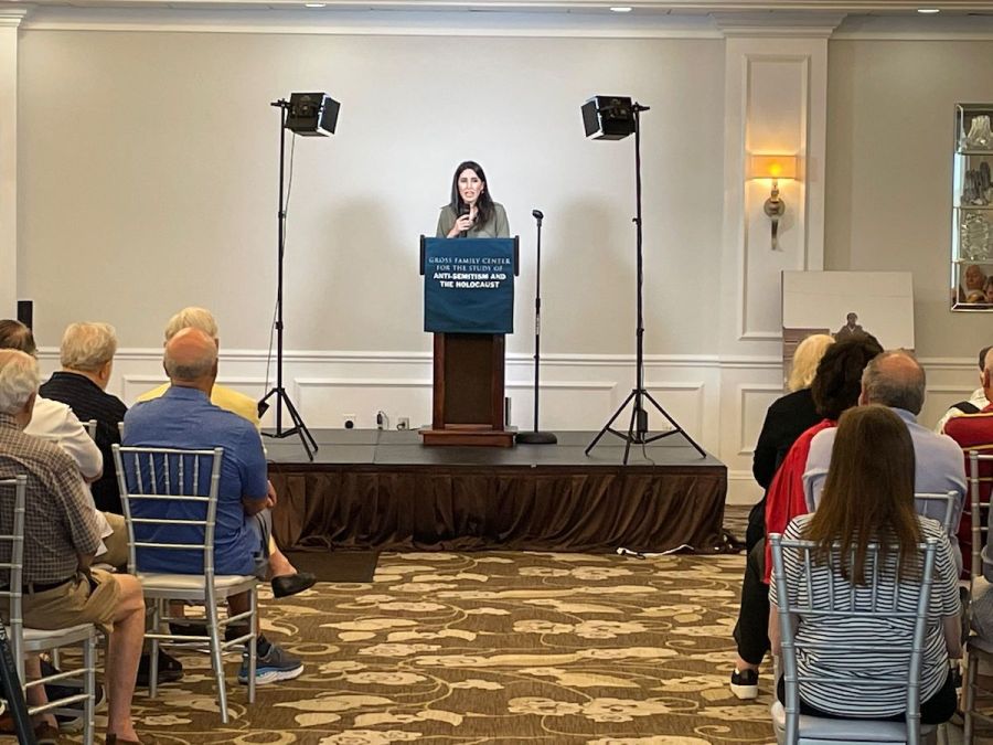 Tal Heinrich at Fountain Country Club in Lake Forth, April 3, 2022 (Photo: ALL ISRAEL NEWS)