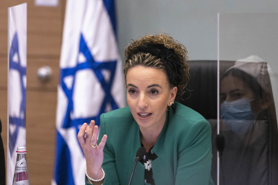 Idit Silman, Head of the Health Committee leads a committee meeting at the Knesset in Jerusalem, Nov. 16, 2021. (Photo: Olivier Fitoussi/Flash90)