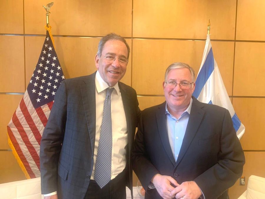 U.S. Ambassador to Israel Tom Nides and Joel C. Rosenberg (Photo: ALL ISRAEL NEWS)