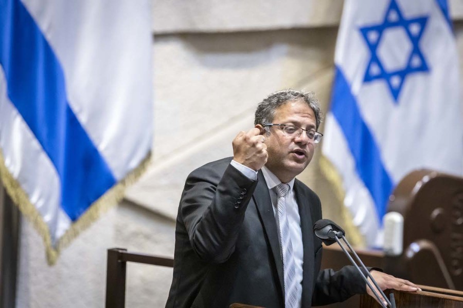 MK Itamar Ben Gvir speaks during a plenum session in the Knesset, Jerusalem, Nov. 2, 2021. (Photo: Olivier Fitoussi/Flash90)