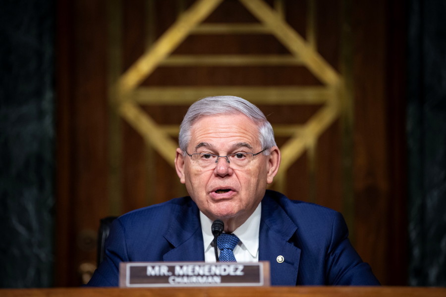 U.S. Senator Robert Menendez, chairman of the Senate Foreign Relations Committee, speaks during a hearing in Washington, D.C., April 26, 2022. (Photo: Al Drago/Pool via Reuters)