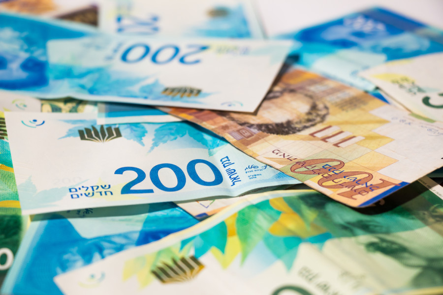 Various bills of Israeli shekels (Photo: Shutterstock)