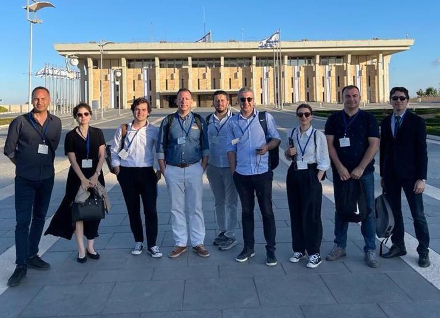 A delegation of Turkish journalists in Israel