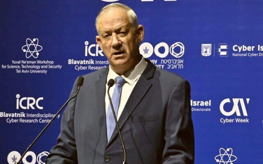 Israeli Defense Minister Benny Gantz speaks at the Cyber Week conference in Tel Aviv, June 29, 2022. (Photo: Ariel Hermoni/Defense Ministry)