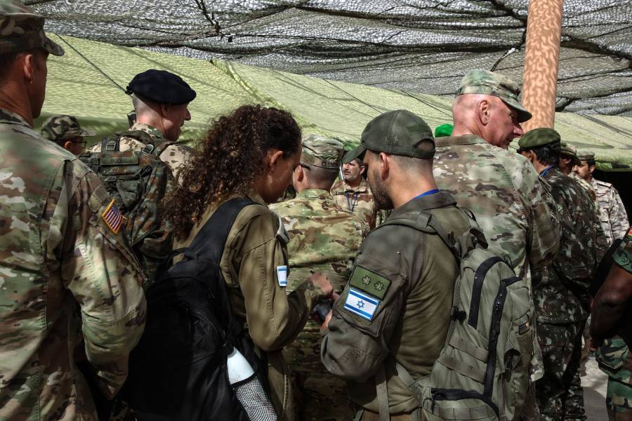 IDF officers in an observer role at U.S.-led international military exercise held in Morocco (Photo: Royal Moroccan Forces)