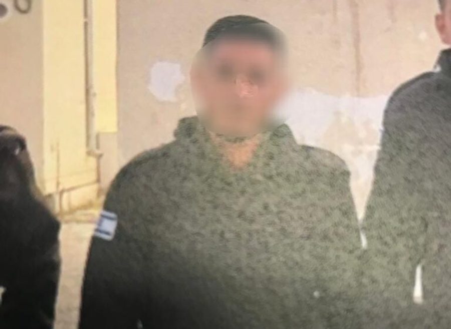 Shahadeh Abu Alqian, a Bedouin from southern Israel who is charged with spying for a Gaza-based terror group, wearing an Israeli military uniform in May 2022. (Photo: Israel security Agency)