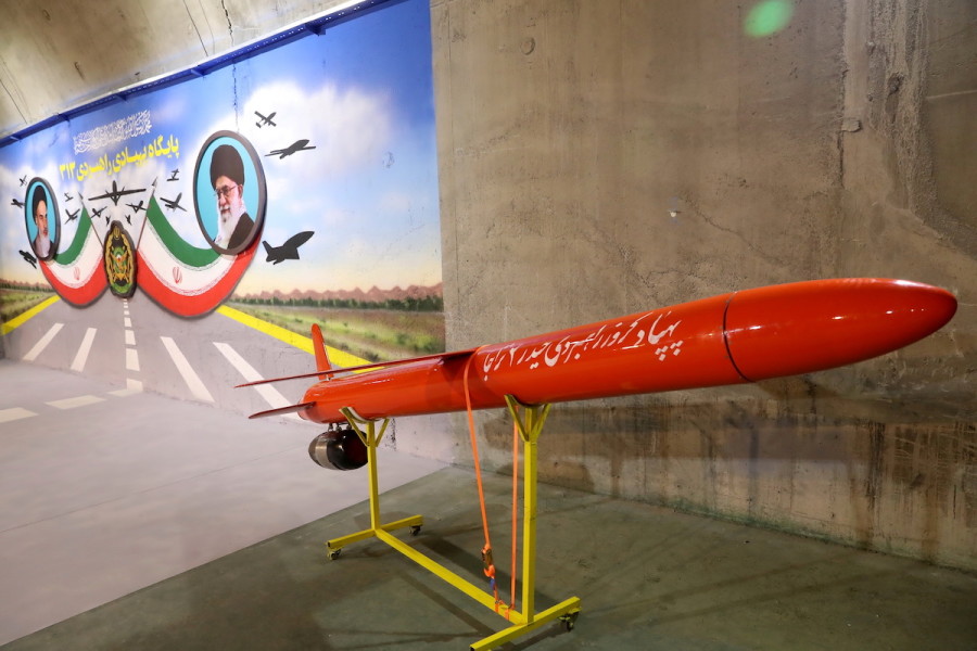 Illustrative - View of an Iranian drone at an underground site in an undisclosed location in Iran, in this handout image obtained on May 28, 2022. (Photo: Iranian Army/WANA /Handout via REUTERS)