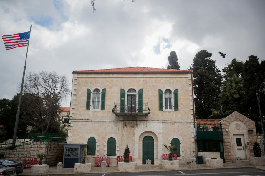 View of the U.S. Consulate General on Agron Street in Jerusalem, March 4, 2019. (Photo: Yonatan Sindel/Flash90)