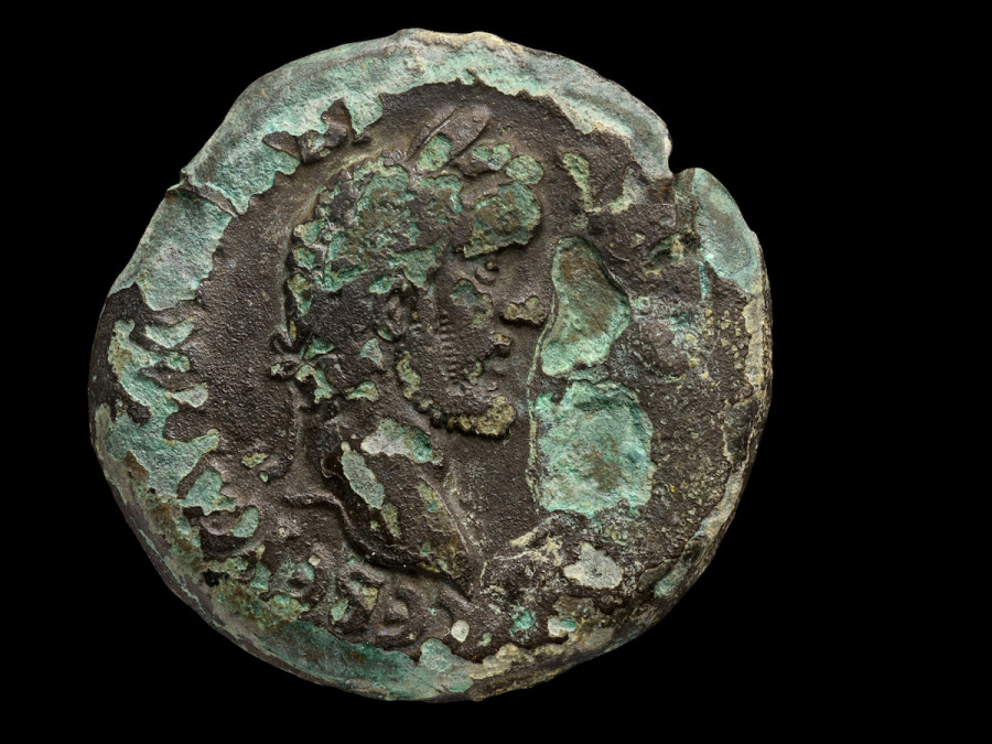 Portrait of the Roman Emperor Antoninus Pius. (Photo: Dafna Gazit/Israel Antiquities Authority)