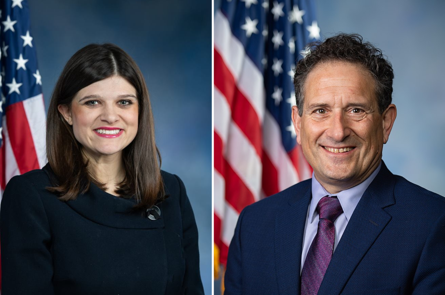 Congresswoman Haley Stevens and U.S. representative Andy Levin (Image source: Wikipedia, edited by AIN Staff)
