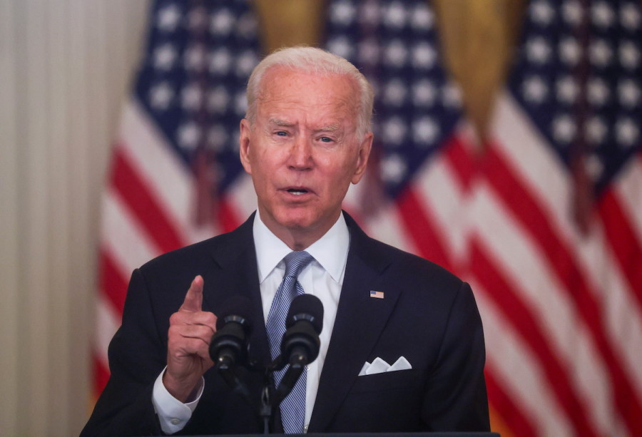 U.S. President Joe Biden delivers remarks on the crisis in Afghanistan during a speech in the East Room at the White House in Washington, DC, August 16, 2021. (Photo: REUTERS/Leah Millis)