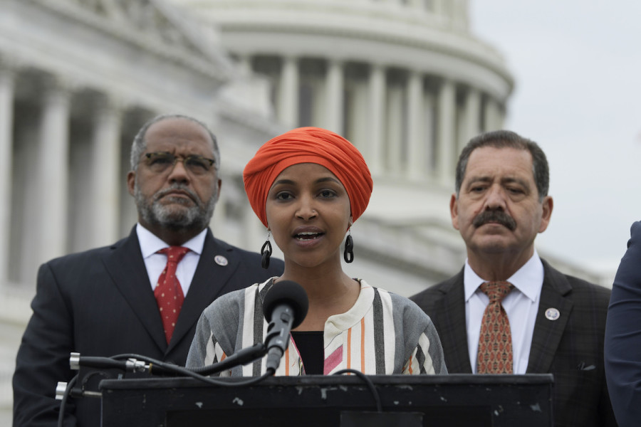 U.S. Rep. Ilhan Omar (D-MN) speaks during a press conference at Capitol Hill in Washington DC, June 14, 2022. (Photo: Lenin Nolly/NurPhoto)