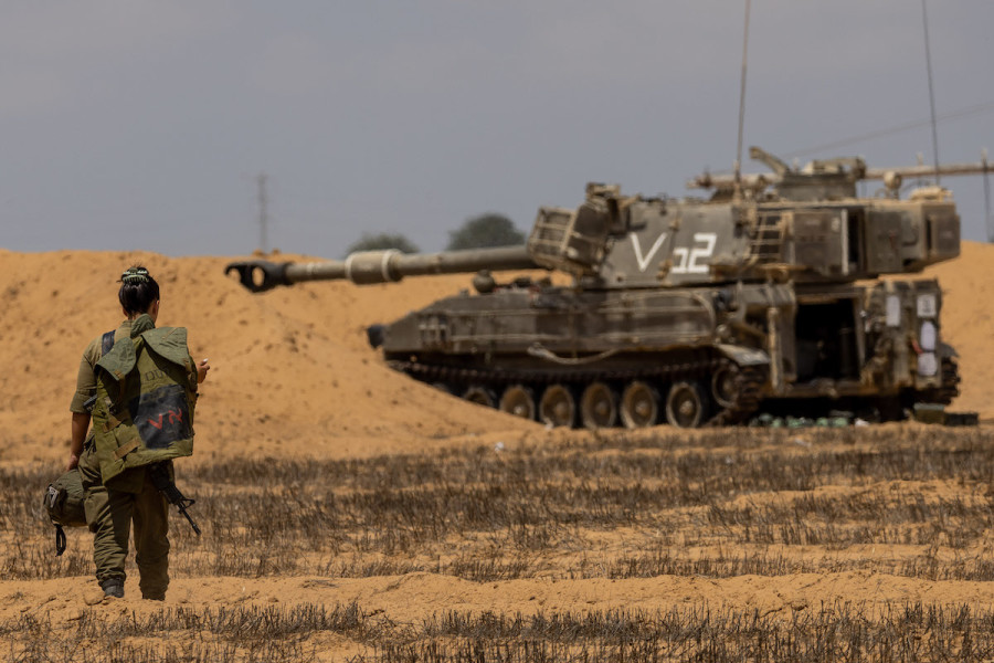 Israel Defense Force Artillery Corps seen near the Israeli border with Gaza, August 6, 2022. (Photo: Yonatan Sindel/Flash90)
