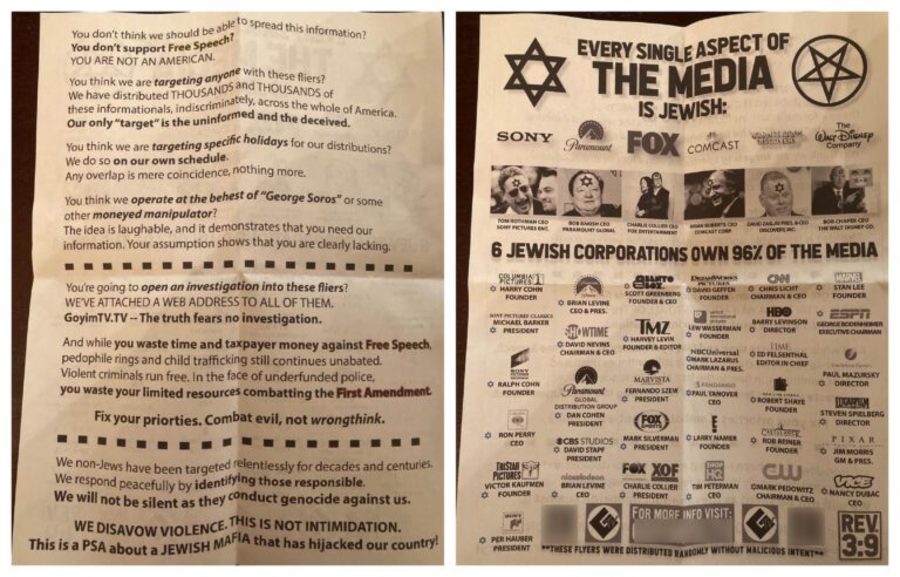 Anti-Semitic flyer that was circulated in Nassau County, NY (Photo: Anna Kaplan)
