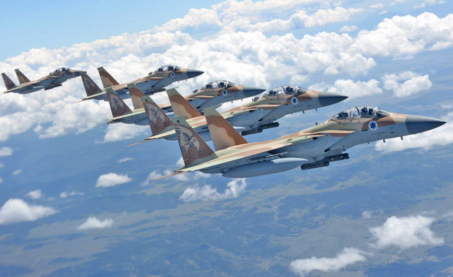 Illustrative - Israeli Air Force F-15I Ra'am warplanes, part of IAF Squadron 69, in a photo taken in October, 2017. (IDF Spokesperson's Unit)