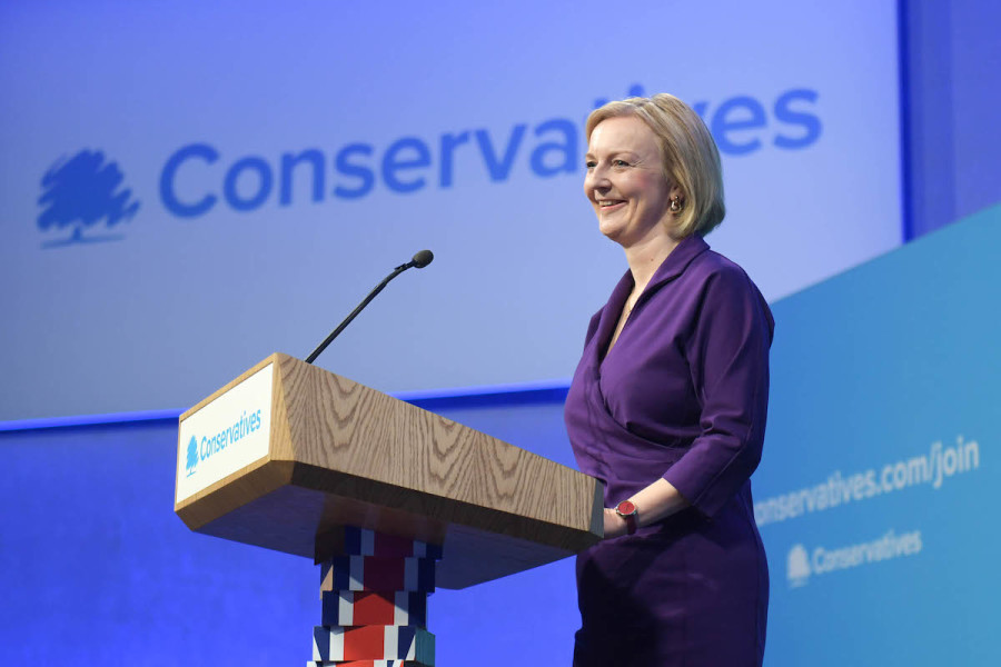 British lawmaker Liz Truss speaks after winning the Conservative Party leadership contest, in London, Monday, September 5, 2022. (Photo: The Conservative Party/Handout via EYEPRESS)