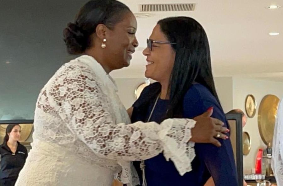 COGIC’s First Lady of Israel Ruth Pauline Plummer, Ph.D., and Anat Sultan-Dadon, consul-general of Israel to the Southeast Atlanta, at Plummer's First Lady's luncheon on Sept. 8, 2022. (Photo: Covenant Daughters International)