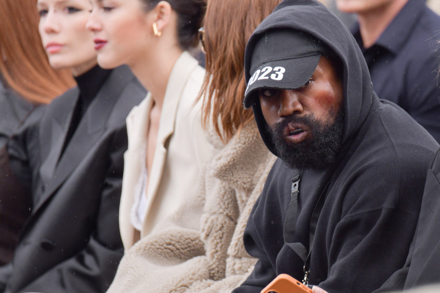 Kanye West at the Givenchy show as part of Paris Fashion Week in Paris, France, Oct. 2, 2022. (Photo: Jana Call me J/ABACAPRESS.COM via Reuters)