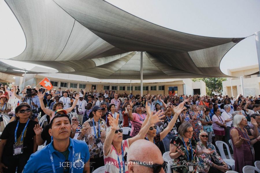 Solidarity Rally in southern Israel near the Gaza border (Photo courtesy ICEJ)