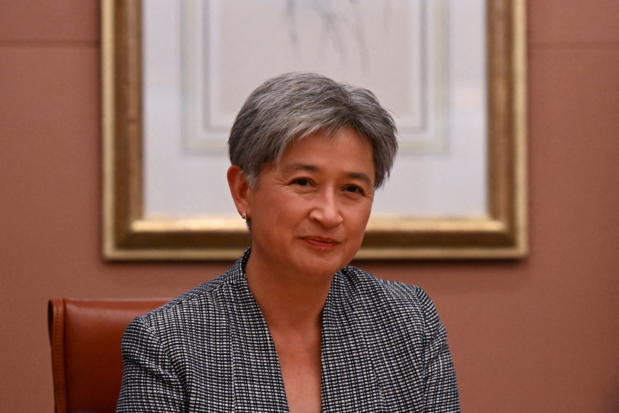 Australian Foreign Minister Penny Wong at Parliament House in Canberra, Oct. 18, 2022. (Photo: Lukas Coch/Pool via REUTERS)