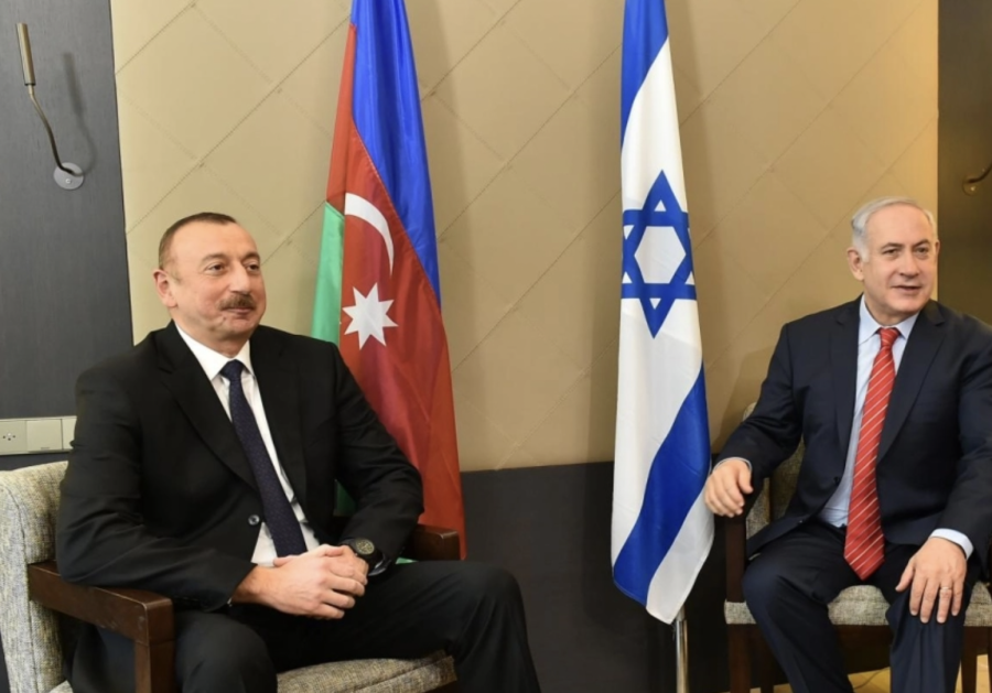 Azerbaijan President Ilham Aliyev with then-Israeli Premier Benjamin Netanyahu in 2018. (Photo: Presidency of the Republic of Azerbaijan)