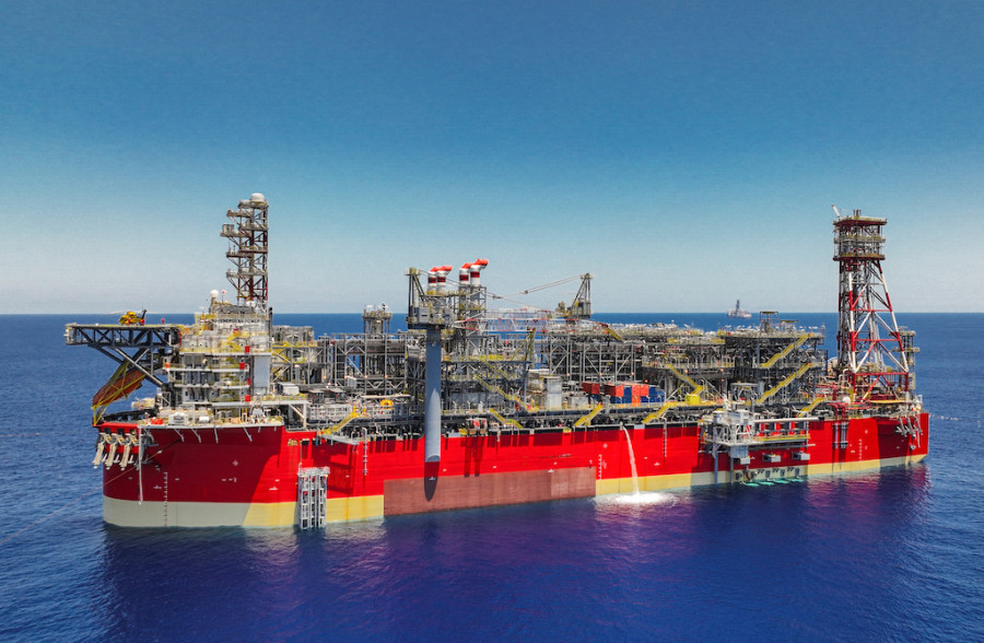 Energean's floating production unit, FPSO, is seen offshore Israel in the eastern Mediterranean, June 10, 2022. (Photo: Energean/Handout via REUTERS)