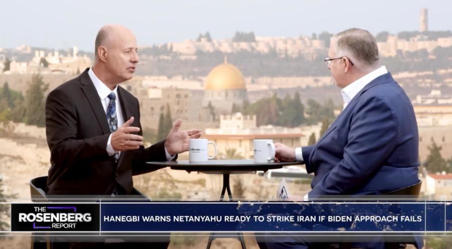 Joel C. Rosenberg interviews Tzachi Hanegbi on TBN's The Rosenberg Report (Photo: Screenshot)