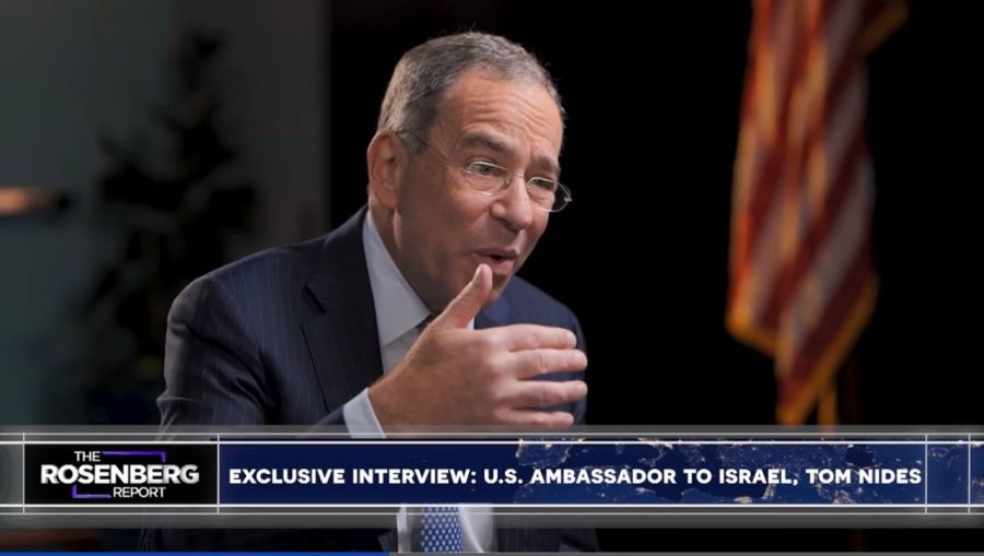 U.S. Ambassador to Israel Tom Nides in an interview with Joel C. Rosenberg on TBN's The Rosenberg Report (Photo: Screenshot)