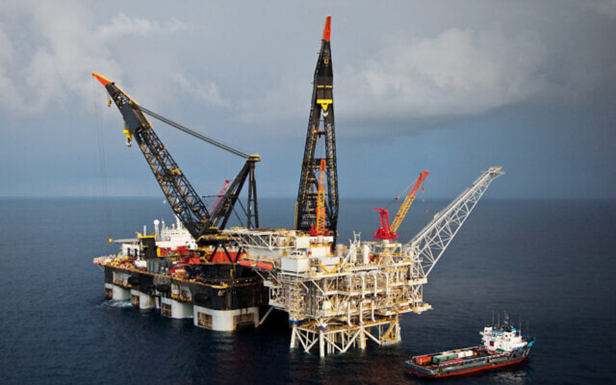 A rig in the Tamar gas field off the coast of Israel (Photo: Delek Drilling)