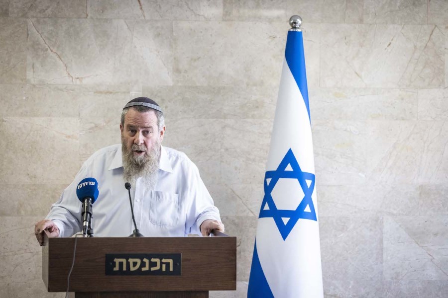 Noam head Avi Maoz speaks during a function meeting at the Knesset in Jerusalem, Dec. 5, 2022. (Photo: Olivier Fitoussi/Flash90)