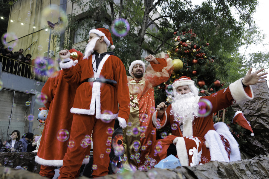 Christmas procession in the northern Israeli town of Nazareth, Dec. 25, 2021. (Photo: Michael Giladi/Flash90)